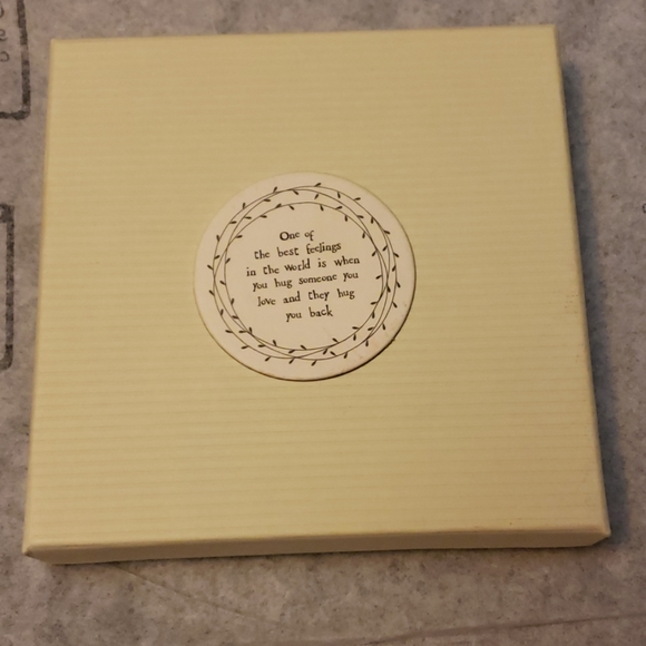 (4) East Of India Leaf Porcelain Coaster # 132 - Picture 4 of 6